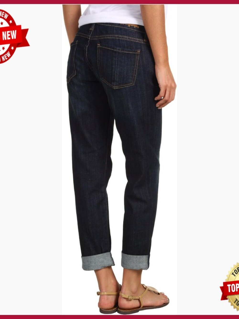 Relaxed Fit Boyfriend Jeans, Straight Leg, Cotton Blend, Machine Wash